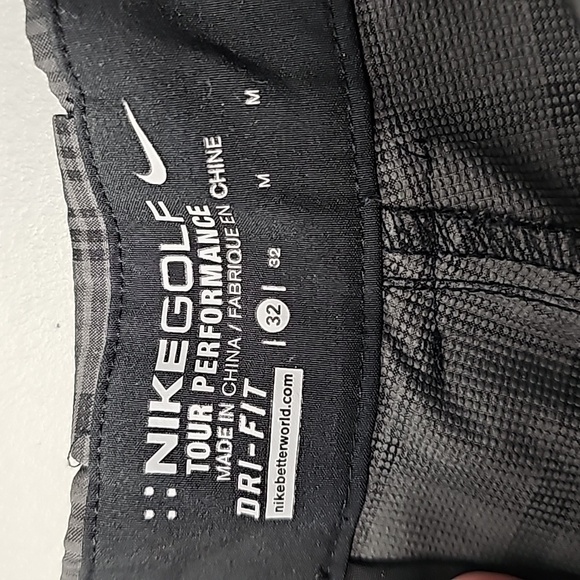 Nike drifit tour performance medium gray and black plaid shorts - Picture 6 of 6